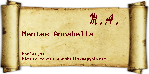 Mentes Annabella névjegykártya